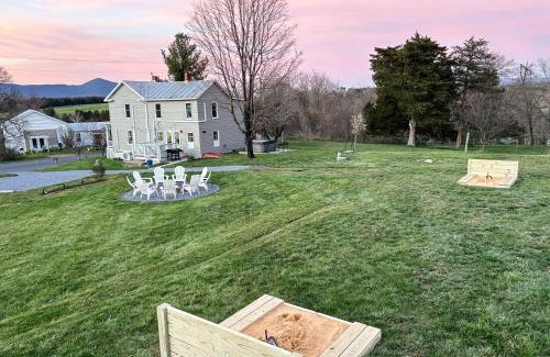 Luray House | The Orchard, a family friendly home- hot tub, fire pit, yard games