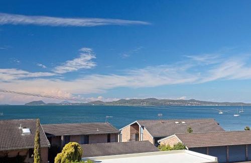 Soldiers Point Apartment | The Point, 5, 5-7 Mitchell Street large balcony with great water views
