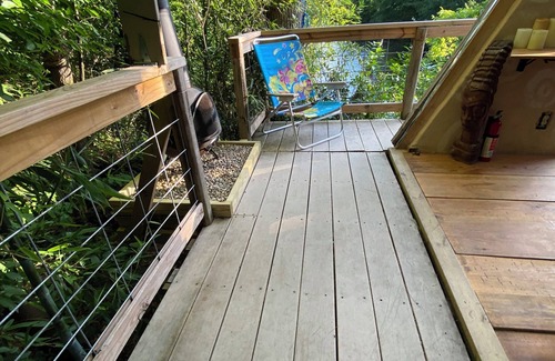 Brevard Cabin | The Quack Shack is a treehouse located along the banks of The French Broad River