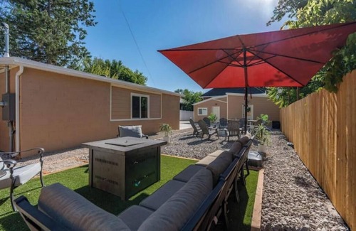 South Salt Lake Apartment | The Ultimate SLC Studio - Fireplace - Hot Tub - Firepits-Shared Backyard+Parking