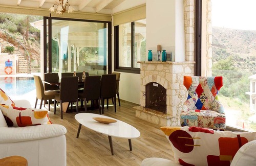 Pachyammos House | This attractive stone villa is set in an elevated position and commands wonderful views across the c