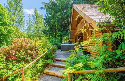 Westleigh Ski Chalet | Timber lodge set in an elevated position with views of the lake.
