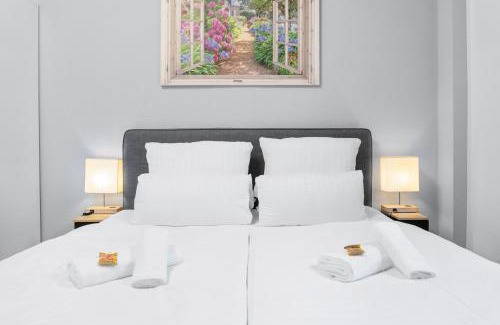 Ruhrort Apartment | Tolles Design, hochwertig, Vollausstattung, 3 Zimmer, großes Bad & Gäste-WC, große Küche, 3 x Smart TV, 11 min zum Hbf Duisburg