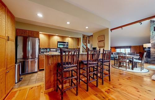 Stratton Mountain House | Townhouse with game room, fireplace, pool, tennis, BBQ area, gym, deck, & grill