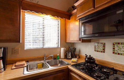 Big Bear City Cabin | TRAILS ARE OPEN! Romantic Cabin W/Fireplace & Open Beam Ceilings direct garage