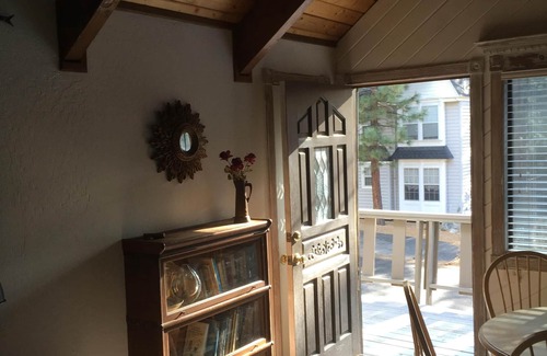 Big Bear City Cabin | TRAILS ARE OPEN! Romantic Cabin W/Fireplace & Open Beam Ceilings direct garage