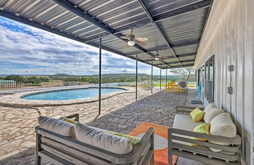 Fredericksburg House | Trendy Fredericksburg Pad with Pool and Valley Views!