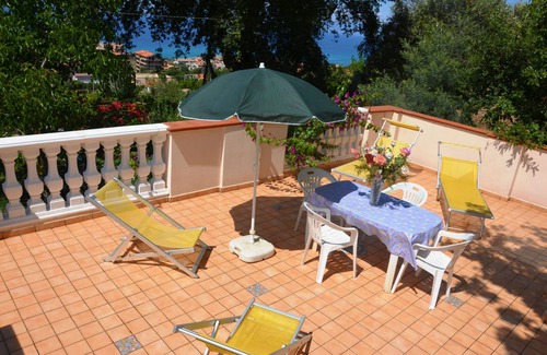 Tropea Villa | Tropea great sea view villa, air conditioned one bedroom