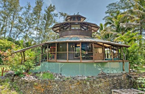 Keaau House | Tropical Cabana with Deck, Hot Tub and Lush Scenery!