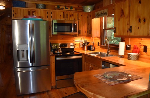 Ellijay Cabin | Trout Creek Lodge - stunning North Georgia creekfront near Springer Mountain.