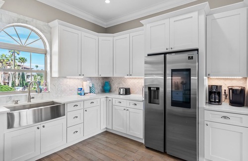 St. Tropez House | Tuscan Luxury Villa: Private Beach, Updated Kitchen, Golf Cart, Arcade, & more 🖤