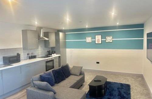 Yeadon Apartment | Two Bedroom Flat by Brookland Stays Serviced Accommodation Short Lets Leeds with Free WiFi