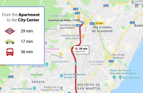 la Trinitat Vella Apartment | Two rooms + Parking in Barcelona