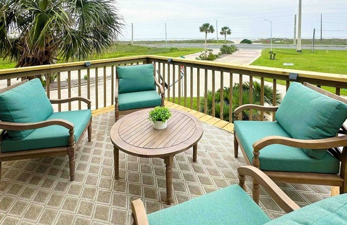 Pointe San Luis House | Two-story Gulf view retreat with furnished deck, washer/dryer, central AC