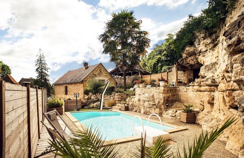 Montfort House | Typical stone house. Heated swimming pool, garden , stunning view