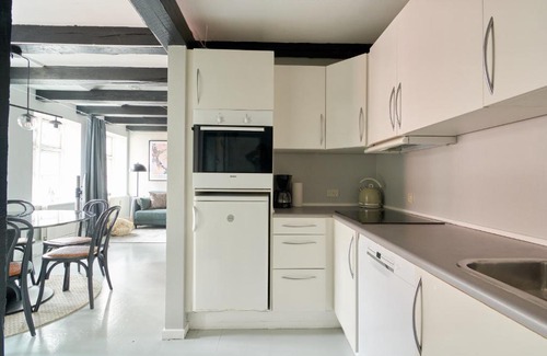 Indre By Apartment | Unique 2 Bedroom Duplex w Exposed Beams in CPH City