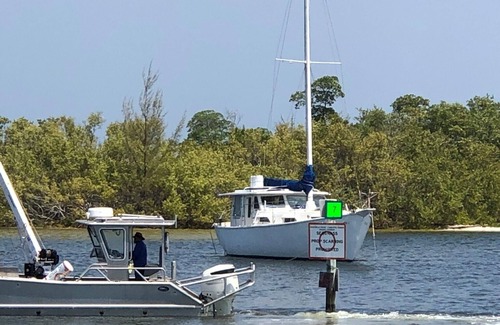 Bokeelia Boat Rental | Unique Charlotte Harbor experience on a comfortable Schucker 436 trawler.