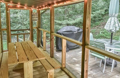 Alexander House | Unique creekside property with hot tub and fire pit