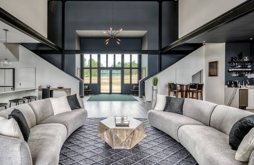 Bumpass House | Unique lake house with infinity pool, hot tub, modern interior, & views