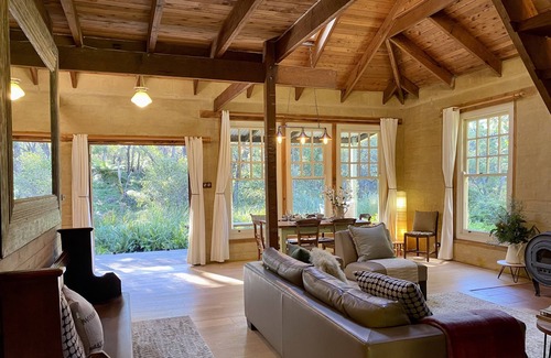 Blackheath Cottage | Unique Mud-Brick Cottage, bush garden with a flowing creek