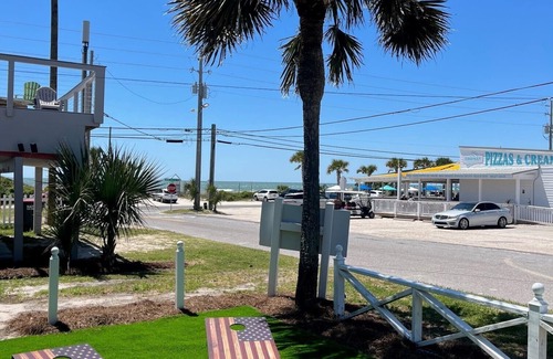 Laguna Beach House | Unique stay at PCB's Historic Log Cabin! Beach Front View-25 steps to the sand!