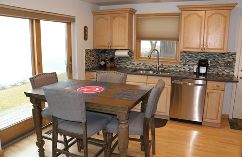 Pigeon Ski Chalet | Updated Chalet with Private Beach & Lakefront on Caseville's Sand Point