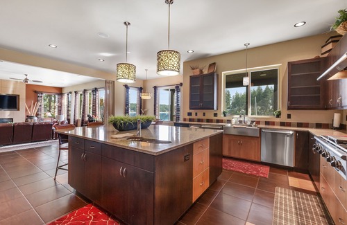 Fox Island House | Upscale waterfront estate with private dock, fireplace, & gourmet kitchen