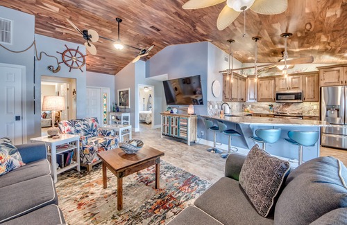 Matlacha Isles Villa | Fun'n Sun-Charming 3 BR/3 baths waterfront villa- pool, spa, dock, fishing poles