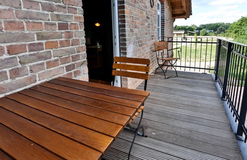 Oberhavel Apartment | Vacation apartment Fürstenberg over 2 ET with terrace and balcony - Storchenhof