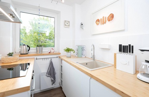 Lutt Kiepenbarg Apartment | Vacation apartment Kleines Glück in the apartment complex Wennseestraße