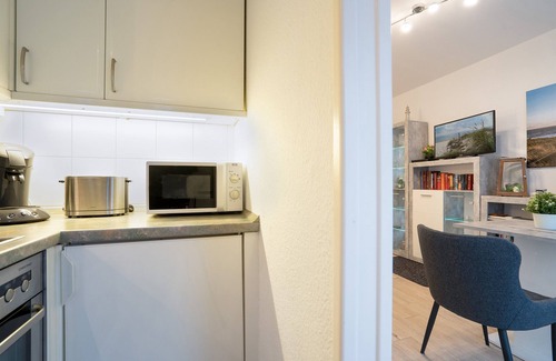 Lutt Kiepenbarg Apartment | Vacation apartment Lüttje Doens in the apartment complex Wennseestraße