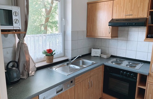 Zinnowitz Apartment | Vacation apartment Ostseeperle Zinnowitz Haus Roland Whg. 9 with swimming pool & sauna