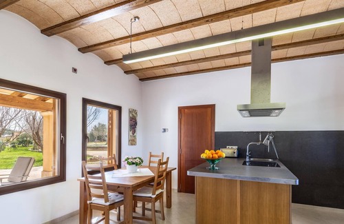 Es Palmer House | Vacation Home Son Fort Des Trenc with Mountain View, Pool, Wi-Fi, Terrace & Garden