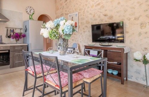 Sant Joan House | Vacation Home Son Goday with Mountain View, Pool, A/C, Wi-Fi & Terrace; Pet-Friendly