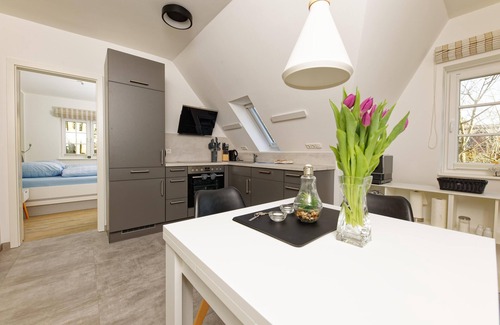 Nebel Apartment | Vacation with dog/Upper floor apartment with terrace, for up to 3 people