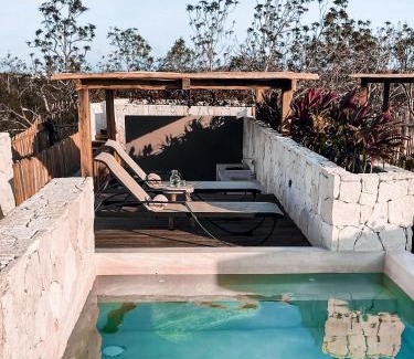 Tulum City Center Apartment | Vida Jungle Boho Apart 13 with special fee to access Hotel Bardo