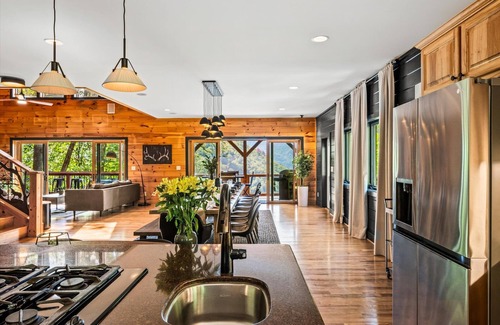 Maggie Valley House | Views, Hot Tub, Sauna, GameRoom, Theater, Sleeps 23, Near Skiing & Polar Express