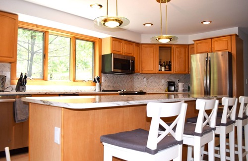Bridgton House | Views of the Sunrise from the Deck; Beach, Ski, snowmobile@The Water's Edge