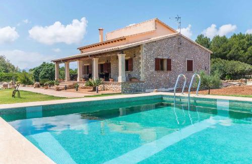 es Bacares Villa | Villa Can Mosca, garden and swimming pool close to beach