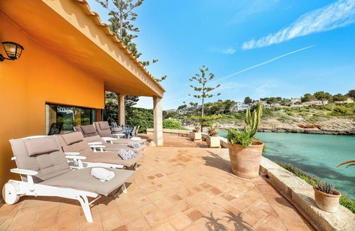 Cala Mandia Villa | Villa Es Mirador with Sea View, Wi-Fi, A/C, Terrace & Garden; Parking Available