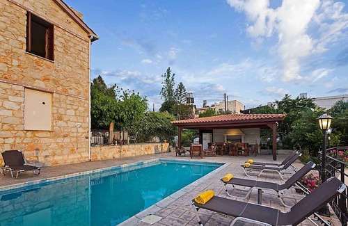 Peristerona Villa | Villa Irene Palace: Large Private Pool, Sea Views, A/C, WiFi