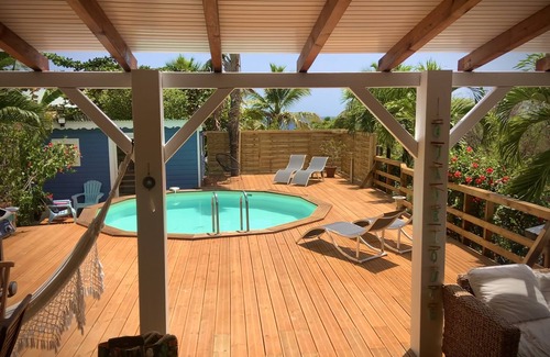 Bouillante House | Villa Kanawa, tropical garden and private salt pool