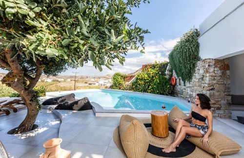 Maragas Villa | Villa Meadow 5 pax Private Infinity Pool Beach Hotel Villa Paradise Naxos