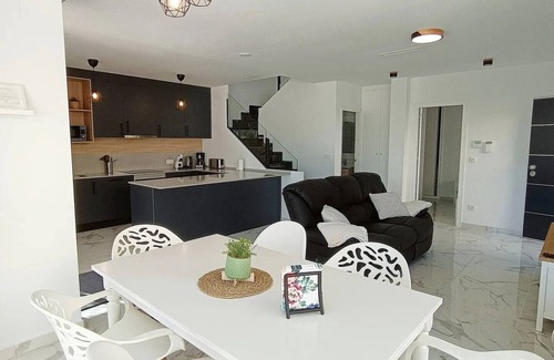 Los Montesinos Villa | Villa 'Neubauvilla Mit Pool Los Montesinos' with Lake View, Wi-Fi and Air Conditioning
