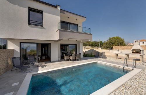 Risika Villa | Villa Rosemary -semi-detached villa with a pool and a panoramic view, close to a sandy beach - by TRAVELER tourist agency Krk