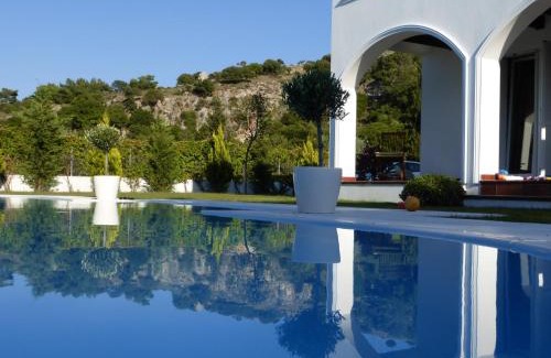 Archangelos Villa | Villa Sofia with garden, pool and lounge areas