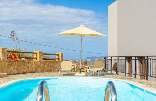Megala Chorafia Villa | Villa Stratos: Large Private Pool, Sea Views, A/C, WiFi, Eco-Friendly