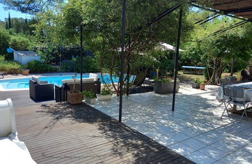 Cuges-les-Pins Villa | Villa T5 quiet pool near sea view terrace great panoramic hill clim