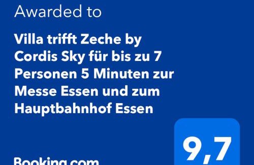 Ruettenscheid Apartment | Villa trifft Zeche by Cordis Sky für bis zu 7 Personen 5 Minuten zur Messe Essen und zum Hauptbahnhof Essen