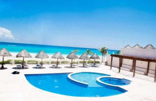 Zona Hotelera Villa | Villas Marlin 108, a pie de playa, albercas, jacuzi, ubicacion inmejorable